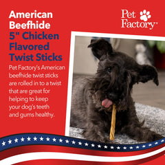 Pet Factory gros plan sur le bâton twist, action nettoyante des dents