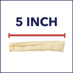 Mains tenant un rouleau Pet Factory 5 pouces pour chien, échelle adaptée.