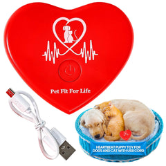 Pet Fit For Life – cœur battant chiot rechargeable, simulateur réconfortant.