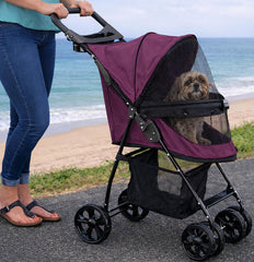 Pet Gear Happy Trails Lite — Poussette pour animaux avec accès sans fermeture éclair et confort.