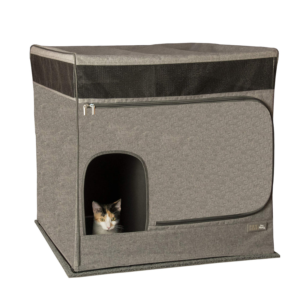 Pet Gear Pro Pawty avec tapis littertrax qui retient les particules et facilite le nettoyage.