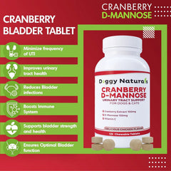 Tablettes appétentes Cranberry D-Mannose, odeur poulet facilitant la prise.