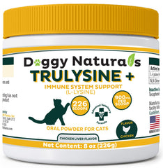 Trulysine Plus en boîte, poudre lysine chat — soutien potentiel du système immunitaire.