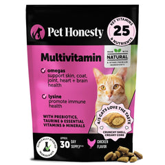 Pet Honesty Cat Multivitamin – emballage attrayant, soutien pratique pour l’alimentation quotidienne