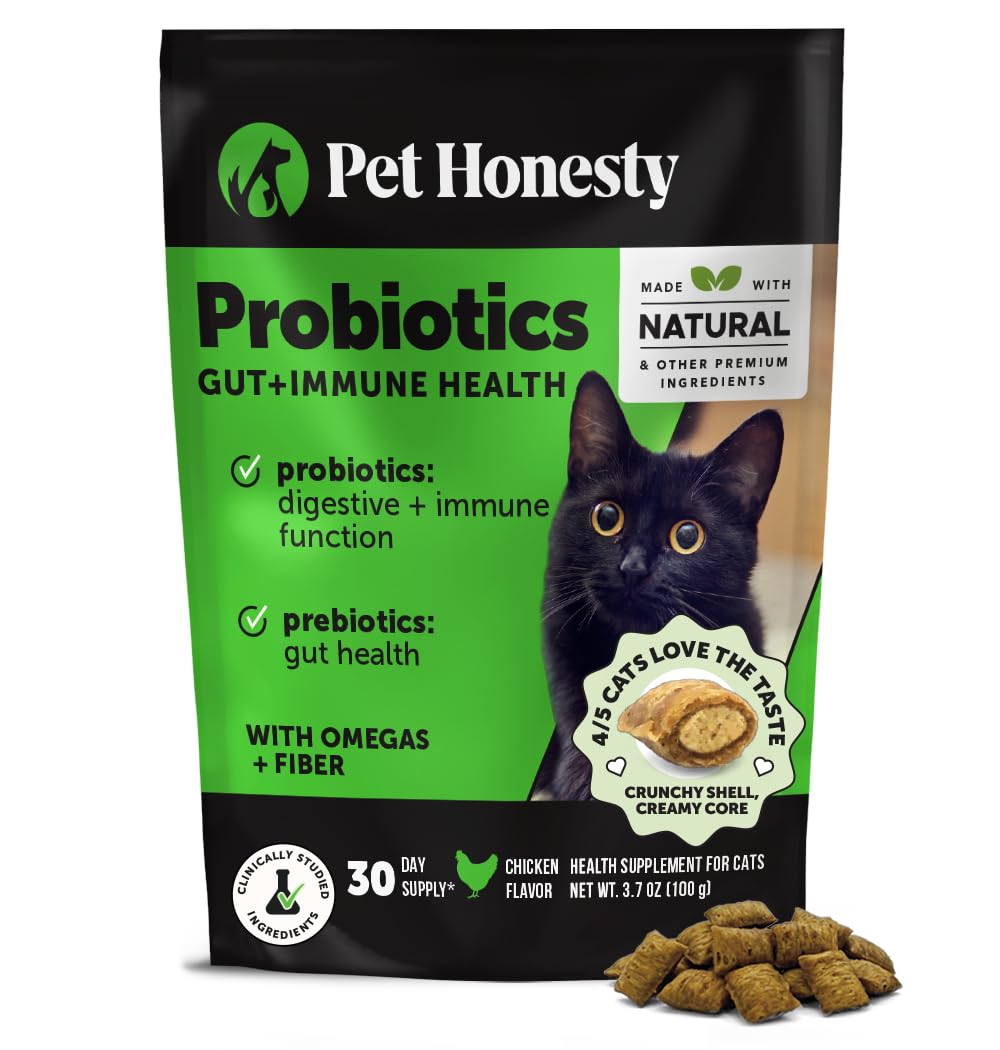 Pet Honesty – friandise chat croustillante, soutien digestion potentiel.