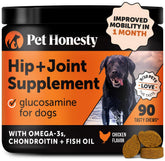Pet Honesty – emballage des gommes, soutien des articulations et mobilité.