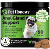 Pet Honesty soutient les glandes anales, option pratique en bouteille.