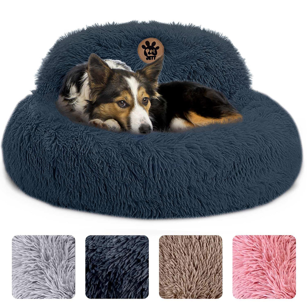 Lit pour chien PET JETT, design rond et lavable, confort durable pour les siestes.