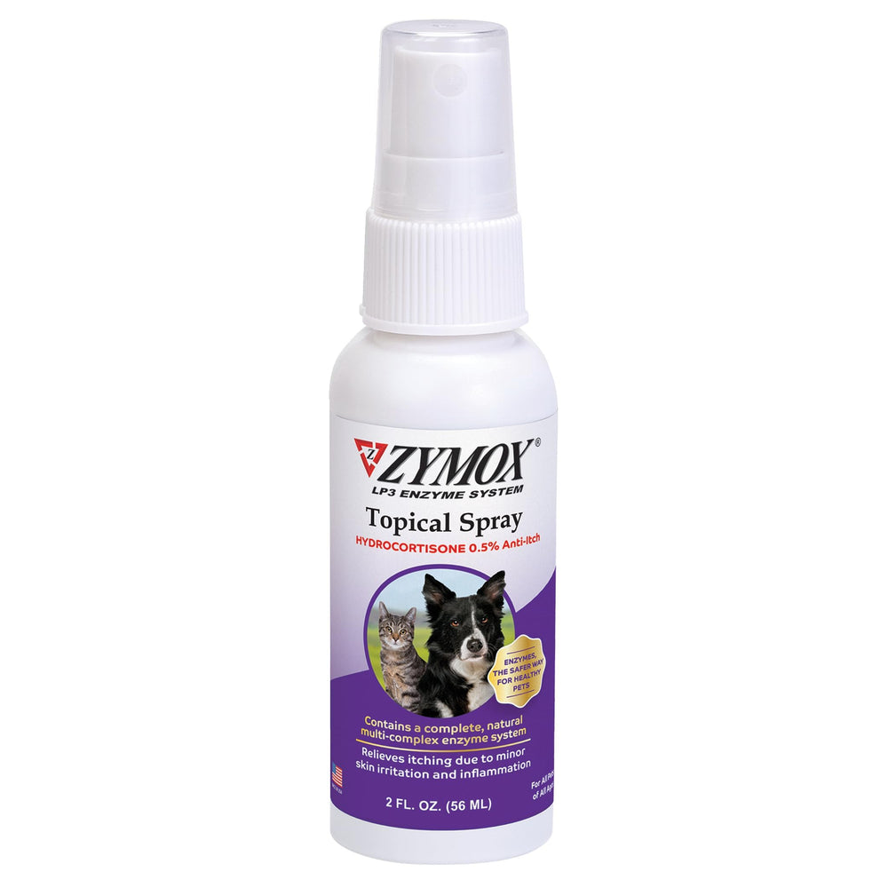 Bouteille Zymox Pet King Brands prête à une application rapide sur la peau irritée.