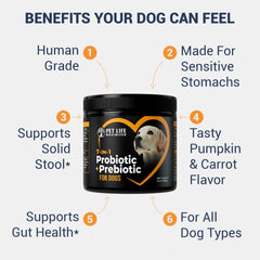 Pet Life Maximizer poudre fine à saupoudrer sur les repas du chien.