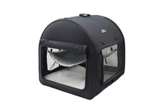 Pet Limousine cage douce avec rideaux ombrage pour repos extérieur.
