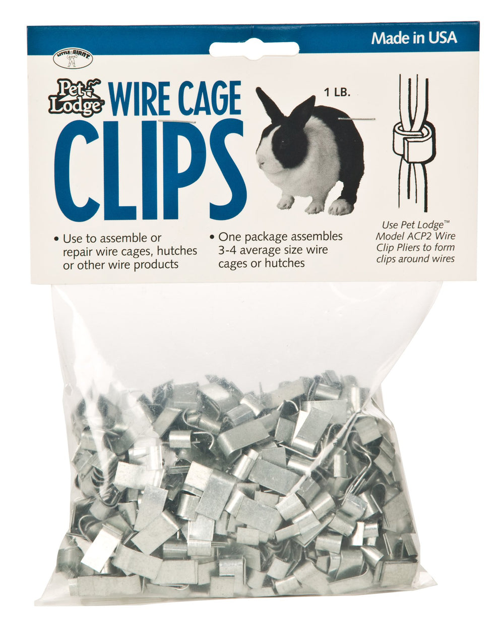 Clips Pet Lodge pour cage métallique, facilitant l’assemblage et la réparation des enclos pour animaux.