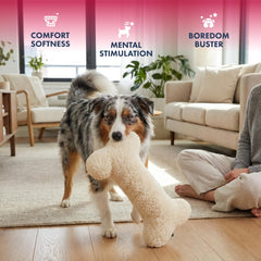 Jouet Pet Lou avec sifflets et grognements multiples pour des sons variés.