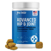 Pet MD Glucosamine pour chiens: bouchées au bacon soutenant les articulations et la mobilité.