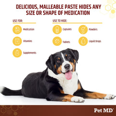 Pet MD Wrap-A-Pill : masque les pilules avec une poche savoureuse, pour une administration plus facile.