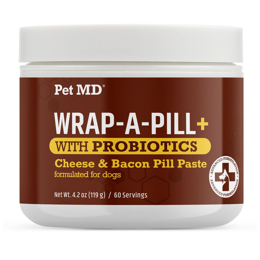 Pet MD Wrap-A-Pill : pâte fromage-bacon idéale pour masquer les pilules et faciliter l'administration.