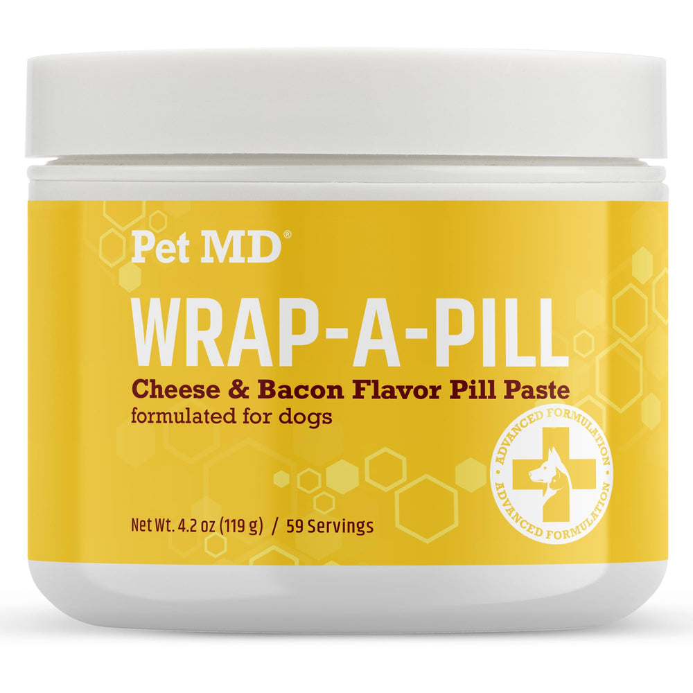 Pet MD wrap pilule fromage bacon chien, facilite l'administration des pilules.