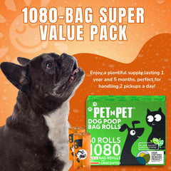 PET N PET sacs-caca base plantes, option plus respectueuse de l'environnement.