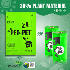 Sacs PET N PET à base de plantes, réduction du plastique sans compromis durable.
