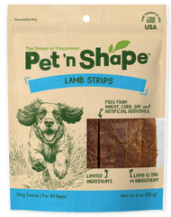 Friandise Pet 'n Shape batonnet d'agneau jerky dans sachet refermable, récompense pratique.