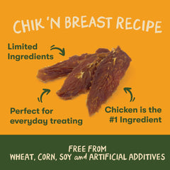 Pet 'n Shape Chik 'n Breast, ingrédients simples et sans additifs artificiels.