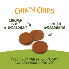 Texture croquante des chips Chik 'n Chips Pet 'n Shape.