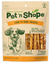Emballage refermable de Pet 'n Shape Chik 'n Hide Twists pour garder la fraîcheur.