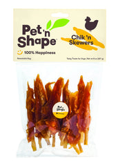 Pet 'n Shape Chik 'n Skewers: poulet enrobé de cuir brut, récompense savoureuse.