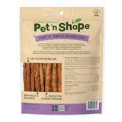 Pet 'n Shape Chik ’n Sweet Potato Stix ingrédients naturels et savoureux.