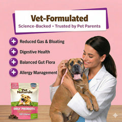 Pet Naturals avec prebiotiques et fibre pour équilibre intestinal chez tous les chiens