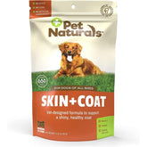 Flacon Pet Naturals Skin + Coat, soutien la peau et le pelage du chien.