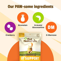 Pet Naturals UT Support, bouchées goût poulet, plaisir pour les chats difficiles.