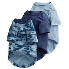 Pet Passion Toby: tee-shirt camouflage marine en coton bio pour le confort quotidien.