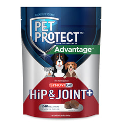 Pet Protect Hip & Joint+ bouchées molles au poulet pour chien, soutien des articulations.