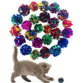 PET SHOW balle crinkle arc-en-ciel: stimulant le jeu et l'agilité du chat.