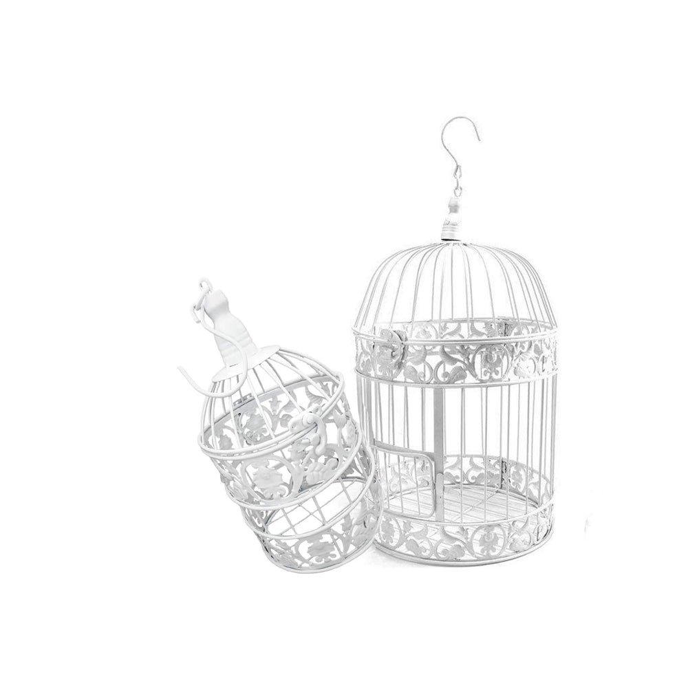 PET SHOW cages rondes en métal noir et blanc, décor mural polyvalent pour intérieur et extérieur.