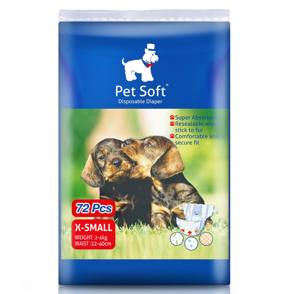 Pet Soft Couches Chien Femelle XSmall – paquet pratique pour petites races.