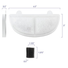 PET STANDARD pré-filtre éponges 3-pack, capture débris et prolonge le filtre.