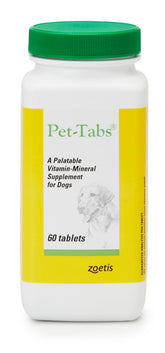 Pet-Tabs bouteille: supplément quotidien pour chiens recherchant un équilibre nutritionnel.
