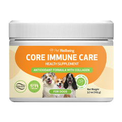Pet Wellbeing Core Immune Care – Bouteille: soutien immunitaire quotidien pour chiens.