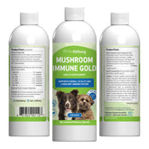 Pet Wellbeing Immunité Champignon Gold – flacon pour chien, soutien immunitaire potentiel.