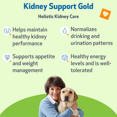 Pet Wellbeing Kidney Support Gold avec cuillère-doseur pour dosage précis