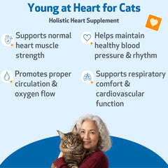 Pet Wellbeing Jeune au Cœur pour Chats — mélange d’herbes, soutien potentiel du cœur félin.