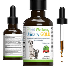 Pet Wellbeing Urinary Gold - Bouteille: soutien doux pour le système urinaire du chien