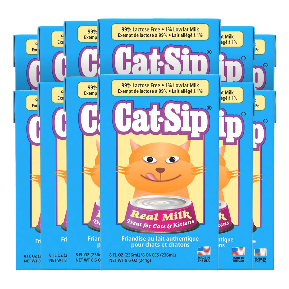 Cat-Sip PetAg, lait réel prêt à servir, pour l'hydratation et le plaisir quotidien.