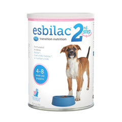 Esbilac PetAg 2e étape emballage, poudre facile à préparer pour le sevrage des chiots.