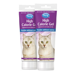 Gel calorique PetAg pour chats – pack de 2 bouteilles, énergie pratique.