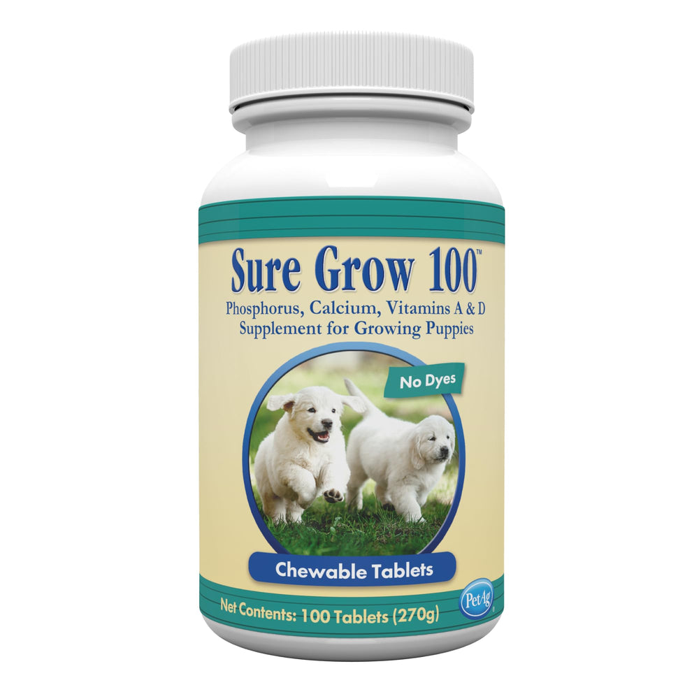 Sure Grow 100, comprimés à mâcher PetAg pour chiots en croissance