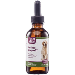 PetAlive Complete Cushex - étiquette: informations claires pour l'utilisation canine.