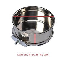 Gamelle Petall inox amovible pour cage, installation rapide et flexible